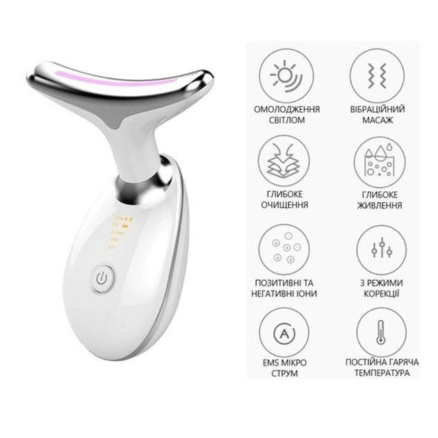 Аппарат для микротоковой терапии для лифтинга лица и шеи ES-1081 микротоковый массажер