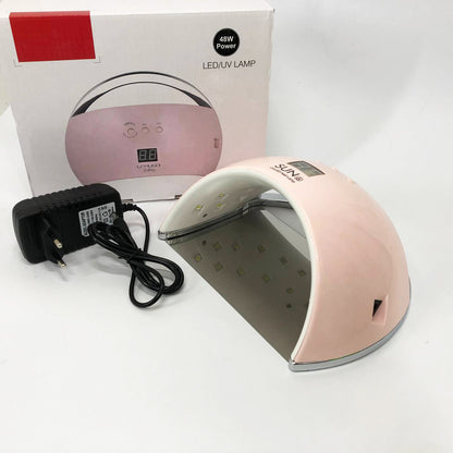 Ультрафиолетовая лампа для Маникюра UV LAMP Sun 6, Светодиодная сушилка для гель лака. Цвет: розовый
