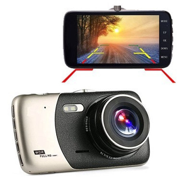 Автомобильный видеорегистратор X600 LCD 4 Angel Lens камеры 1080P Full HD TF