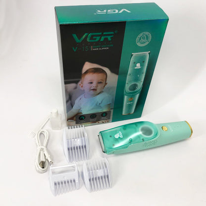 Машинка с вытяжкой для стрижки детей и младенцев VGR V-151 Baby со сменными насадками