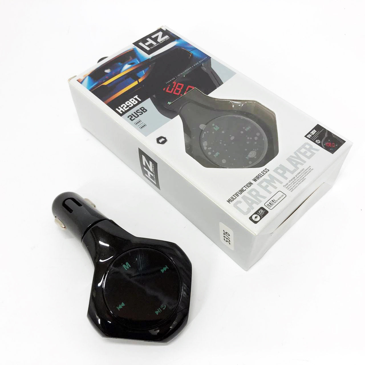 Трансмиттер Автомобильный FM модулятор FM H29 BT, Модулятор для мобильных устройств в авто. Цвет: черный