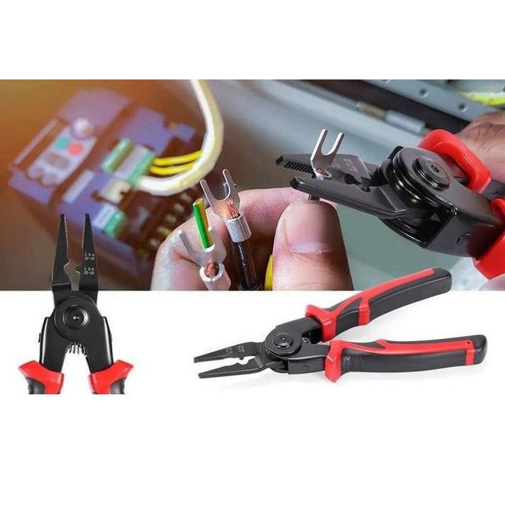 Багатофункціональний набір швидкозмінних інструментів 5 в 1 (плоскогубці, зачищення ізоляції, щипці обтискні)
