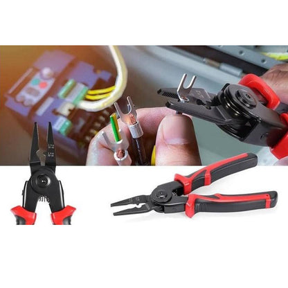 Багатофункціональний набір швидкозмінних інструментів 5 в 1 (плоскогубці, зачищення ізоляції, щипці обтискні)