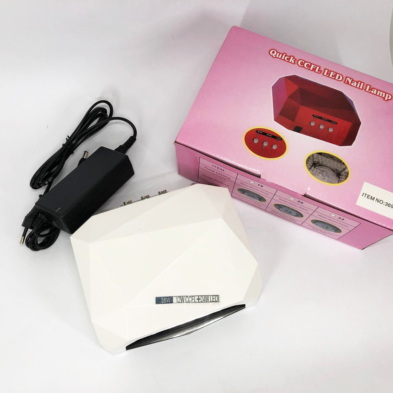 Сушарка для нігтів UV LAMP CCF+LED, Сушарка для нігтів, Портативна сушарка для нігтів. Колір: білий