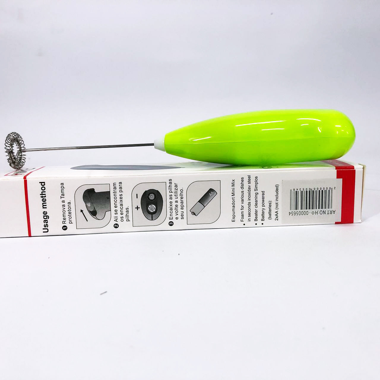 Миксер для сливок-капучинатор FUKE Mini Creamer для взбивания молока, сливок. Цвет: салатовый