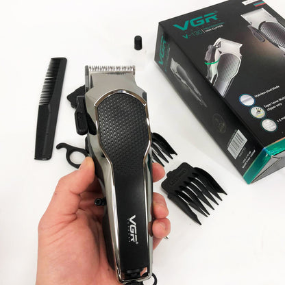 Машинка для стрижки VGR V-130 проводная профессиональная с насадками для окантовки триммер для волос