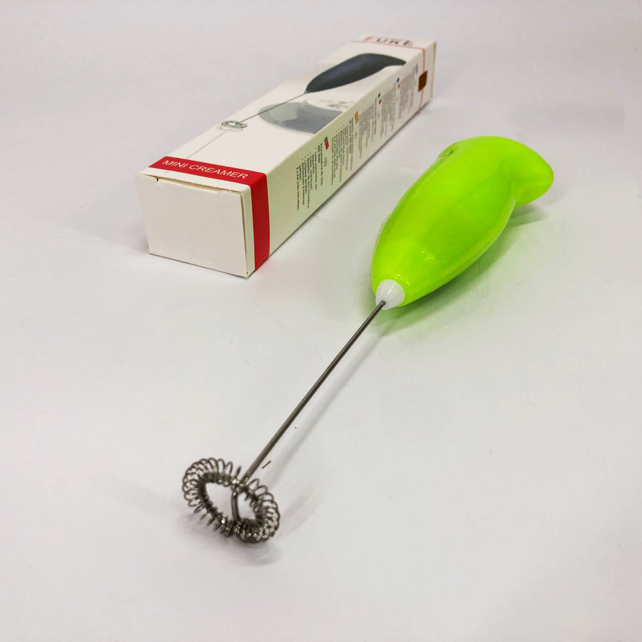 Миксер для сливок-капучинатор FUKE Mini Creamer для взбивания молока, сливок. Цвет: салатовый