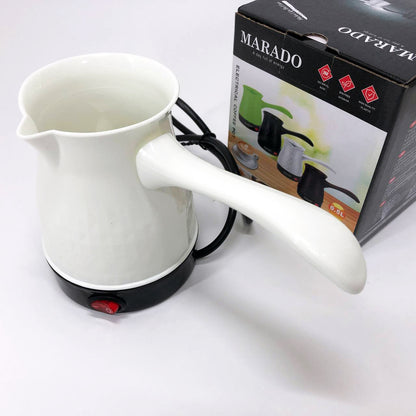 Электрическая турка для кофе Marado MA-1625, Турка для готовки кофе, Турка для заваривания. Цвет: белый