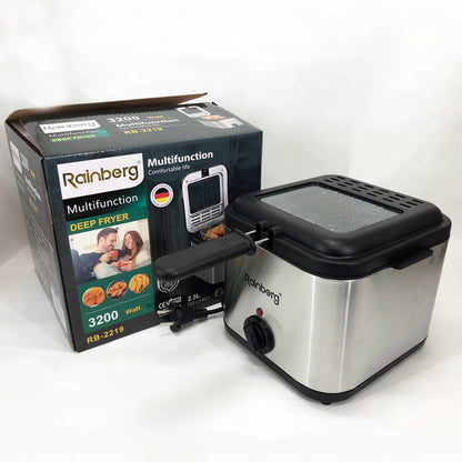 Фритюрница для дома Rainberg RB-2219 с терморегулятором и съемной чашей электрофритюрница мини фритюрница
