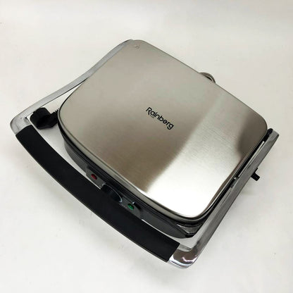 Гриль прижимной Rainberg RB-5413 терморегулятор антипригарный 3200 Вт нержавеющая сталь