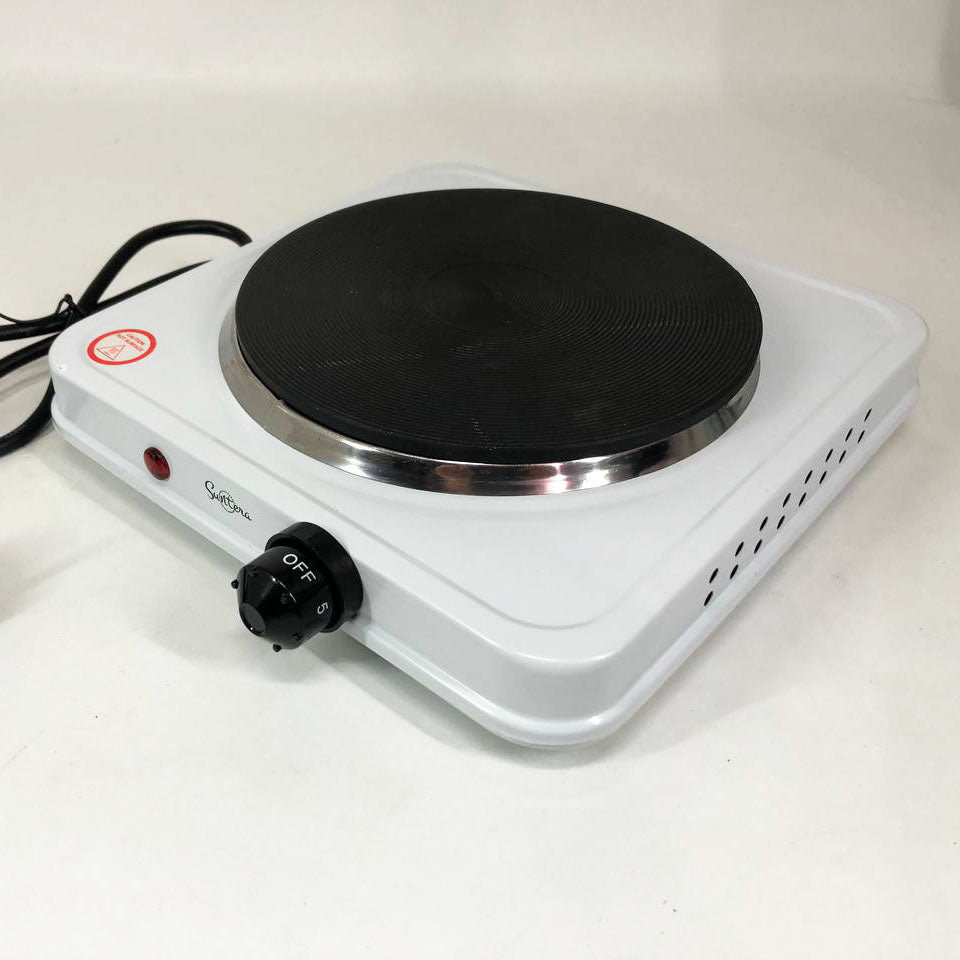 Плита электрическая Suntera SP-1930, электроплита 1 комфорка, электроплита кухонна. Цвет: белый