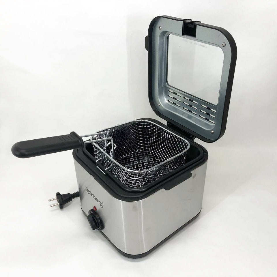 Фритюрница для дома Rainberg RB-2219 с терморегулятором и съемной чашей электрофритюрница мини фритюрница