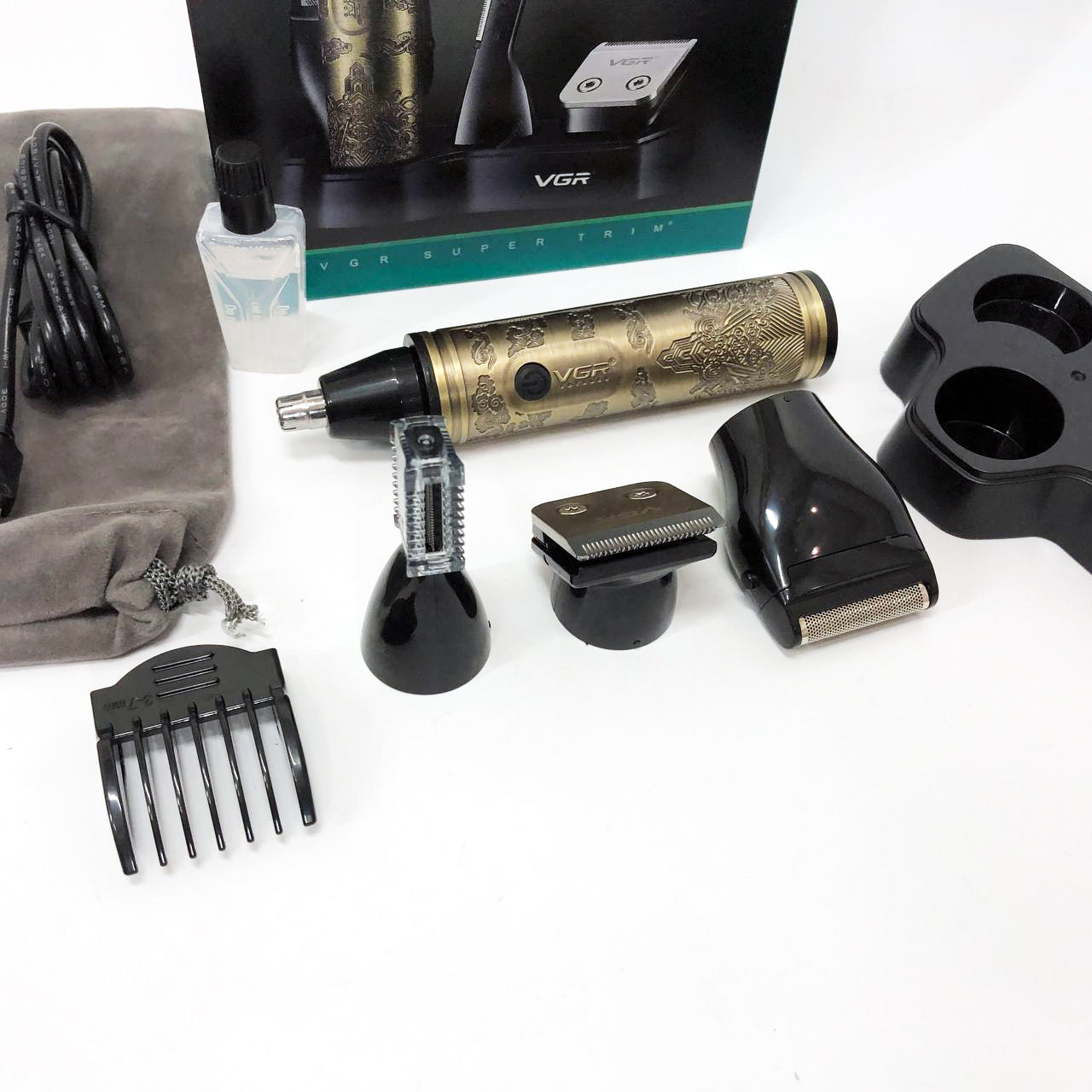 Триммер VGR 4 в 1 V-621, Мужские электробритвы для лица, Бритва для влажного удаления волос