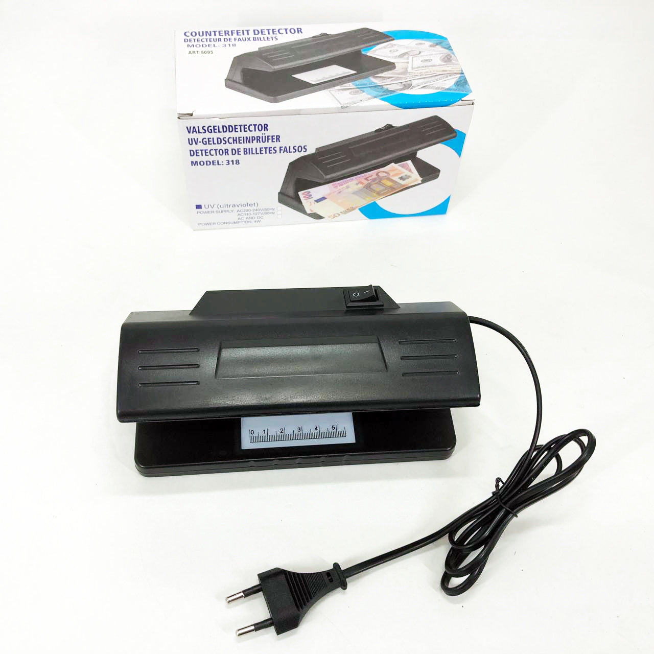 Детектор валют ультрафиолетовый Counterfeit Money Detector UV Ultraviolet Light 318