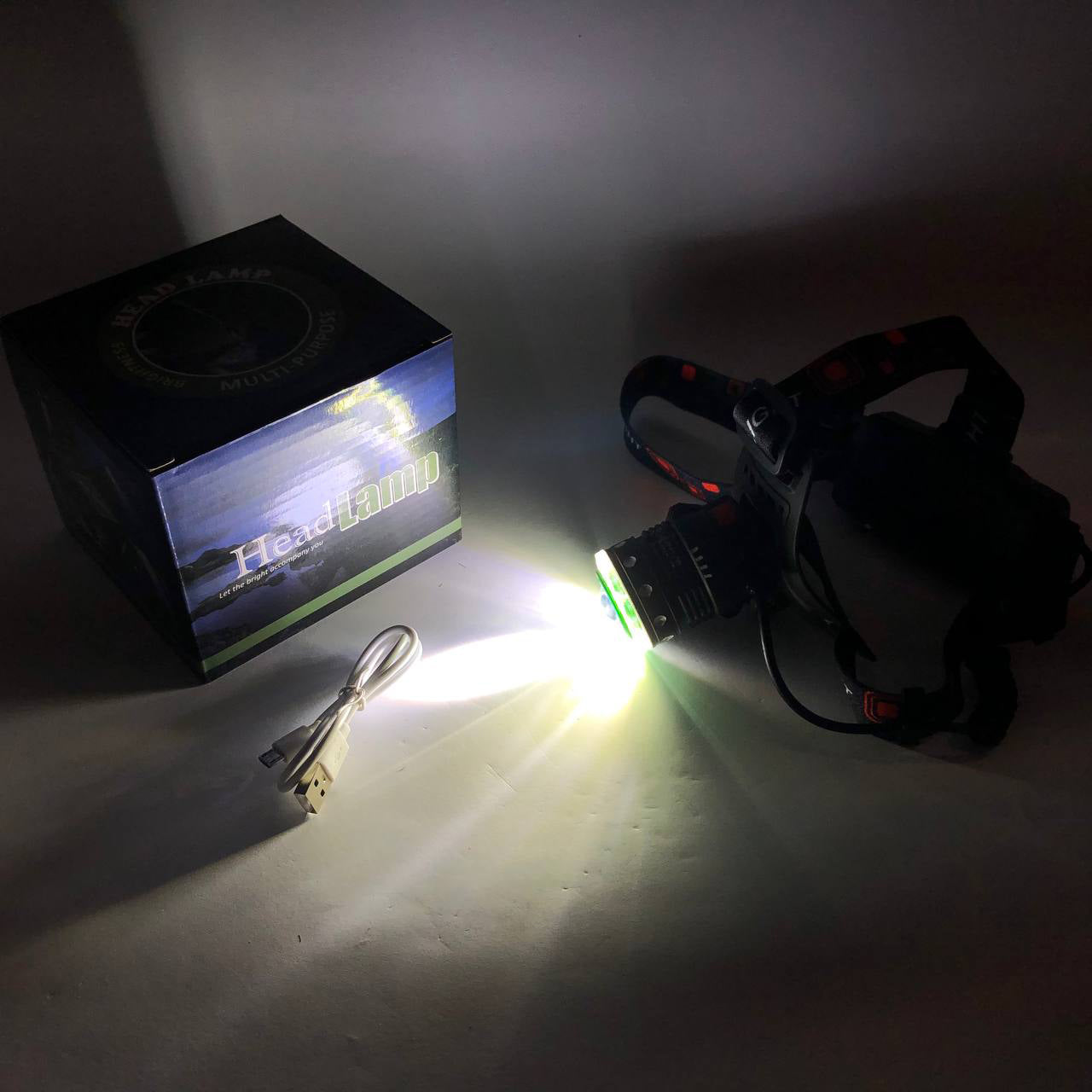 Фонарь налобный SH-T808-2XPE-20SMD-white/red с датчиком движения, мощный налобный фонарь для рыбалки