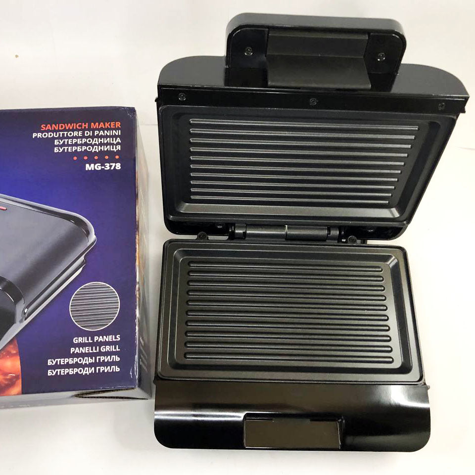 Бутербродница MAGIO MG-378 750 Вт c антипригарным покрытием, Настольный гриль электрический-прижимной