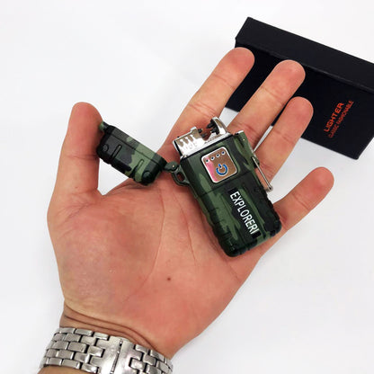 Зажигалка импульсная JL317 Explorer, Ветрозащитная зажигалка, Зажигалка юсб с гравировкой