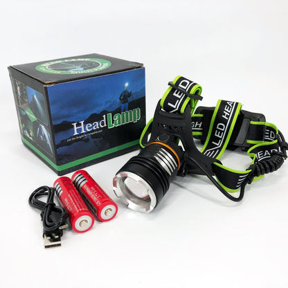 Фонарь налобный PLD-A12-TG 2x18650, Фонарик налобный мощный, Налобный прожектор, Фонарь для рыбалки