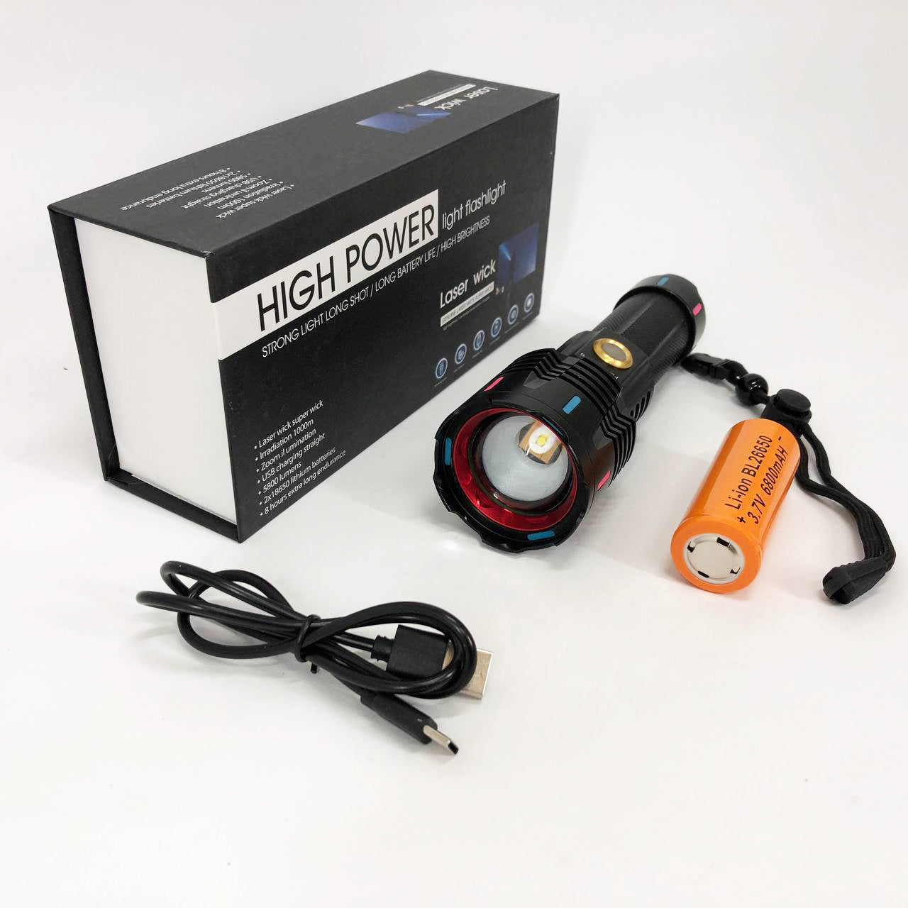 Фонарь X-BALOG FLUORESCENCE G671/G25 PM30-TG, Сверхмощный фонарик, Яркий фонарик, Качественный фонарик