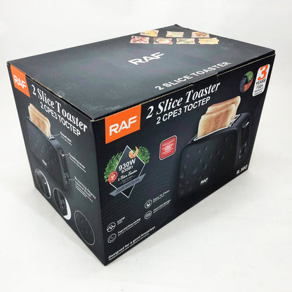Тостер электрический RAF R.502 с 7 регулируемыми уровнями поджарки съемным поддоном для крошек 930 Вт