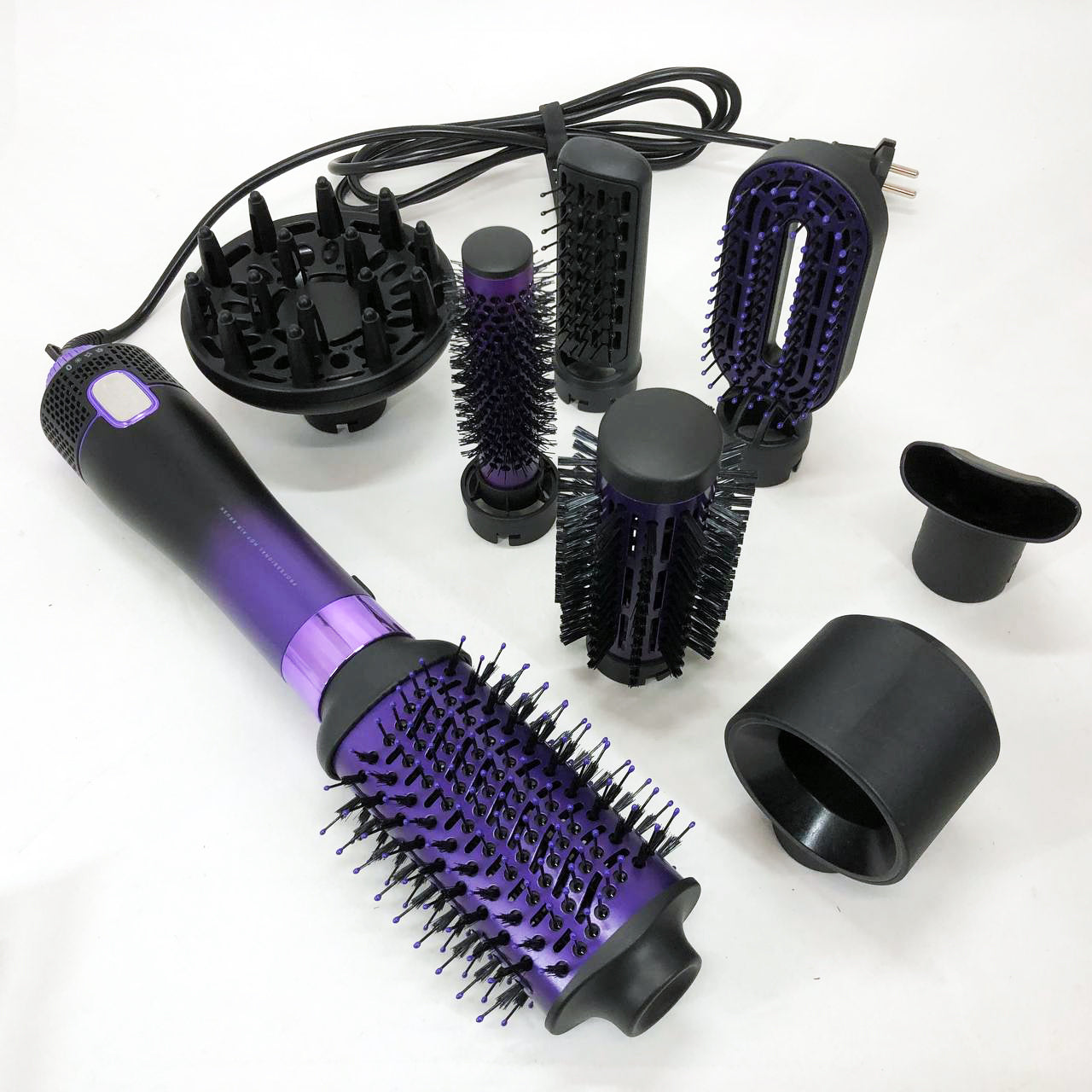 Фен-щетка стайлер VGR 8 в 1 V-488. Цвет: фиолетовый