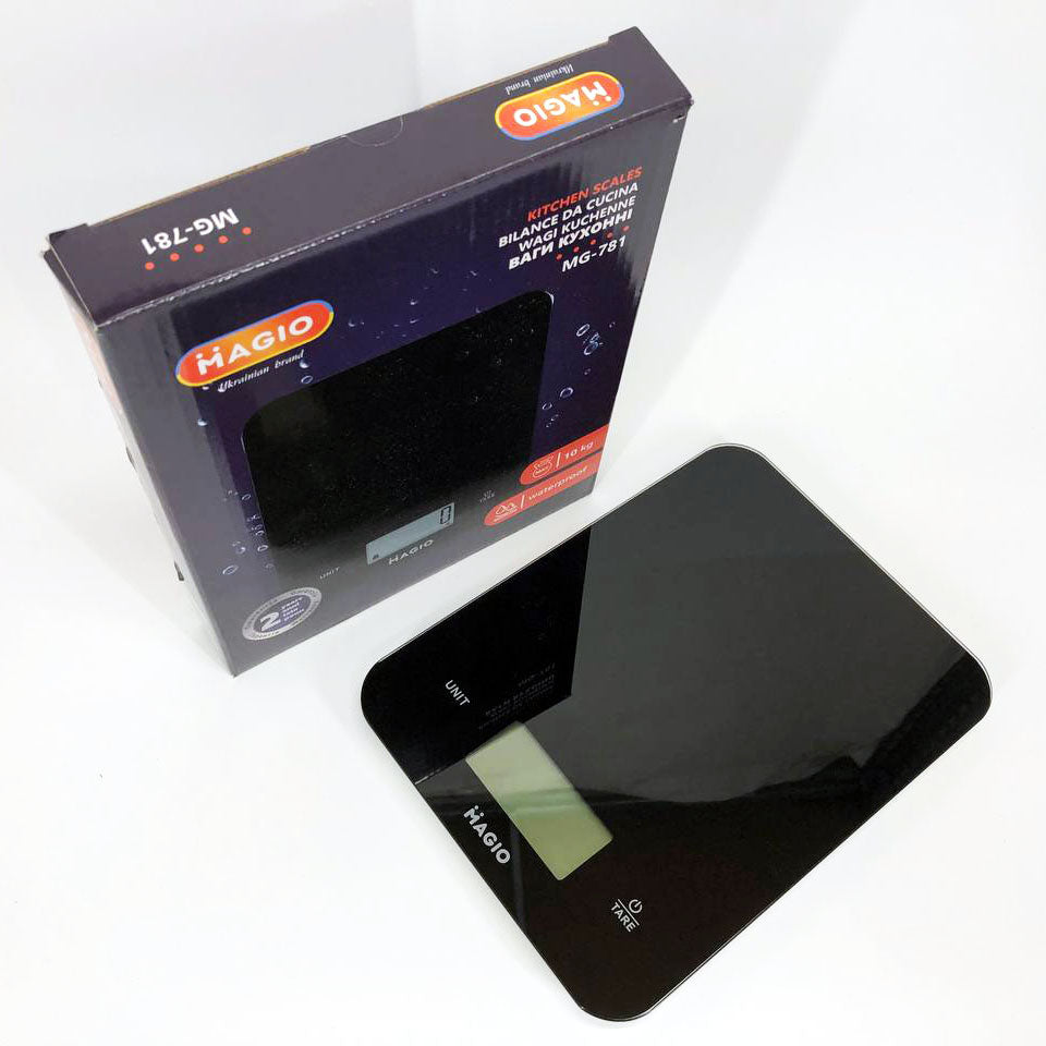 Весы кухонные MAGIO MG-781 водонепроницаемые, кухонные весы для взвешивания продуктов, весы пищевые