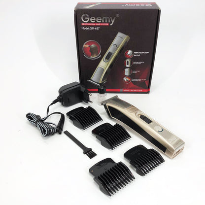 Машинка для стрижки Gemei GM-657 беспроводная с комплектом насадок, Парикмахерские машинки