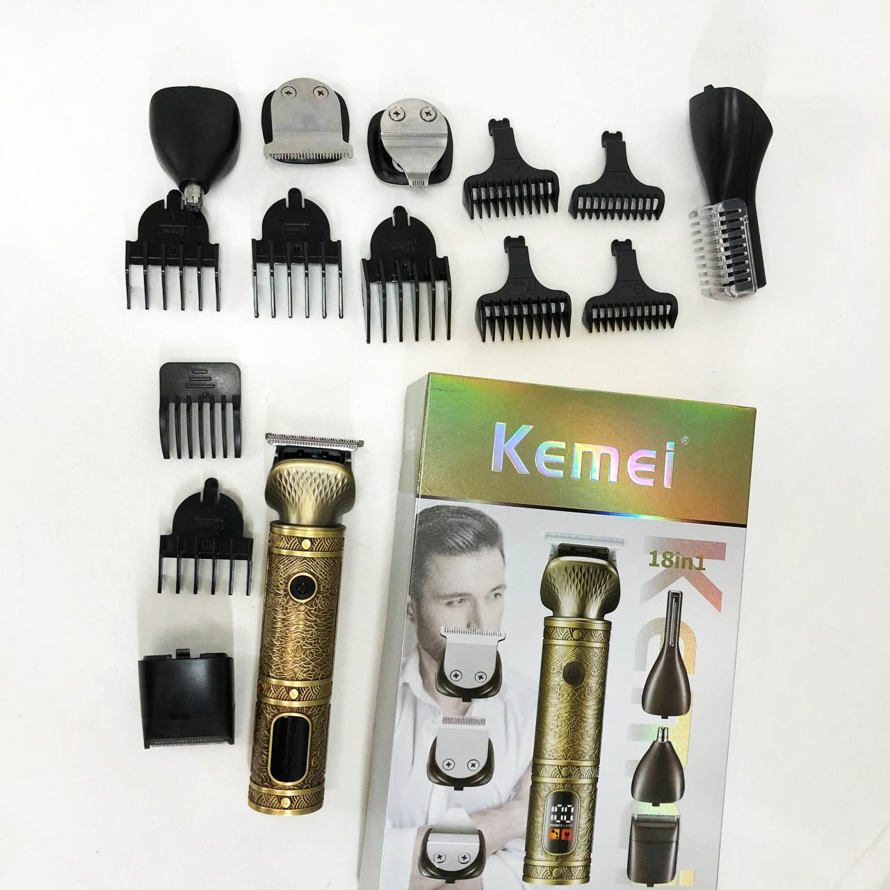 Триммер 18 в 1 Kemei KM-2313, Универсальный триммер для мужчин хорошие машинки для стрижки волос для дома