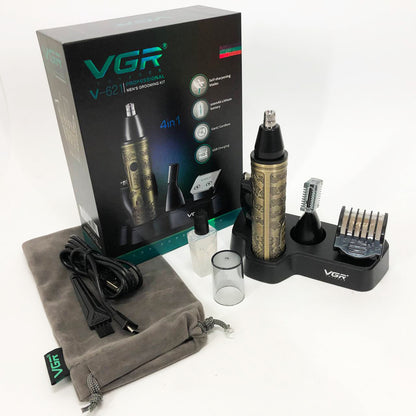 Триммер VGR 4 в 1 V-621, Мужские электробритвы для лица, Бритва для влажного удаления волос