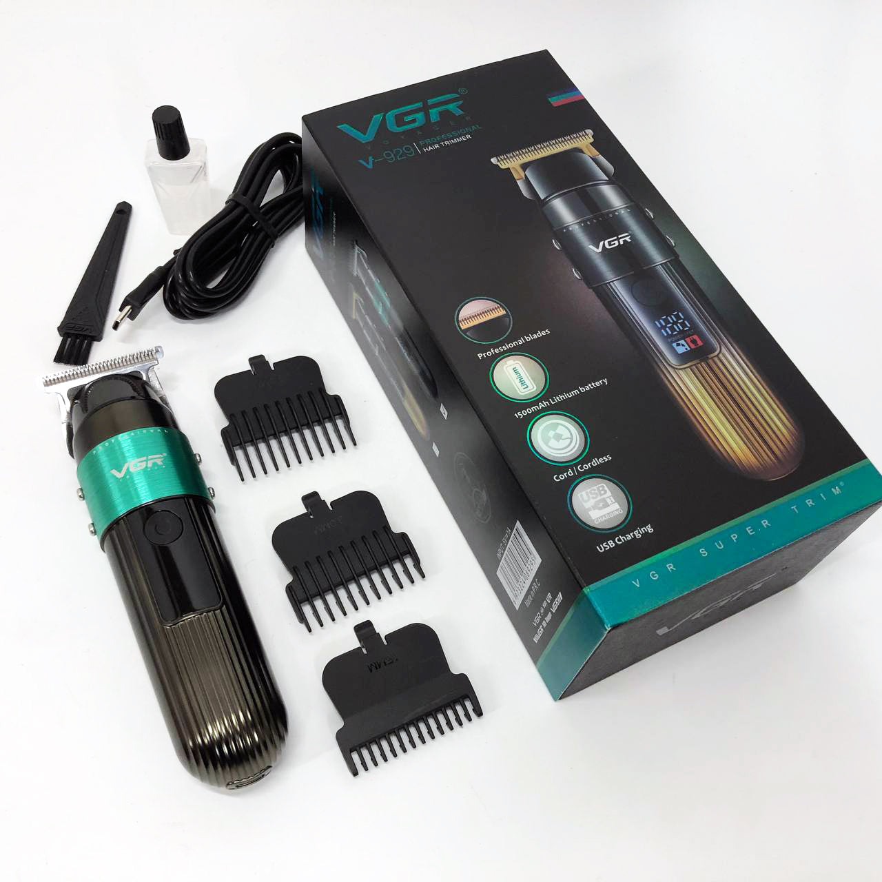 Машинка для стрижки волос VGR V-929 аккумуляторная, Машинка для стрижки волос домашняя