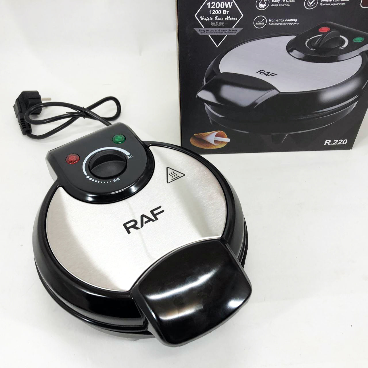 Вафельница электрическая RAF R.220, 1200 Вт с антипригарным покрытием