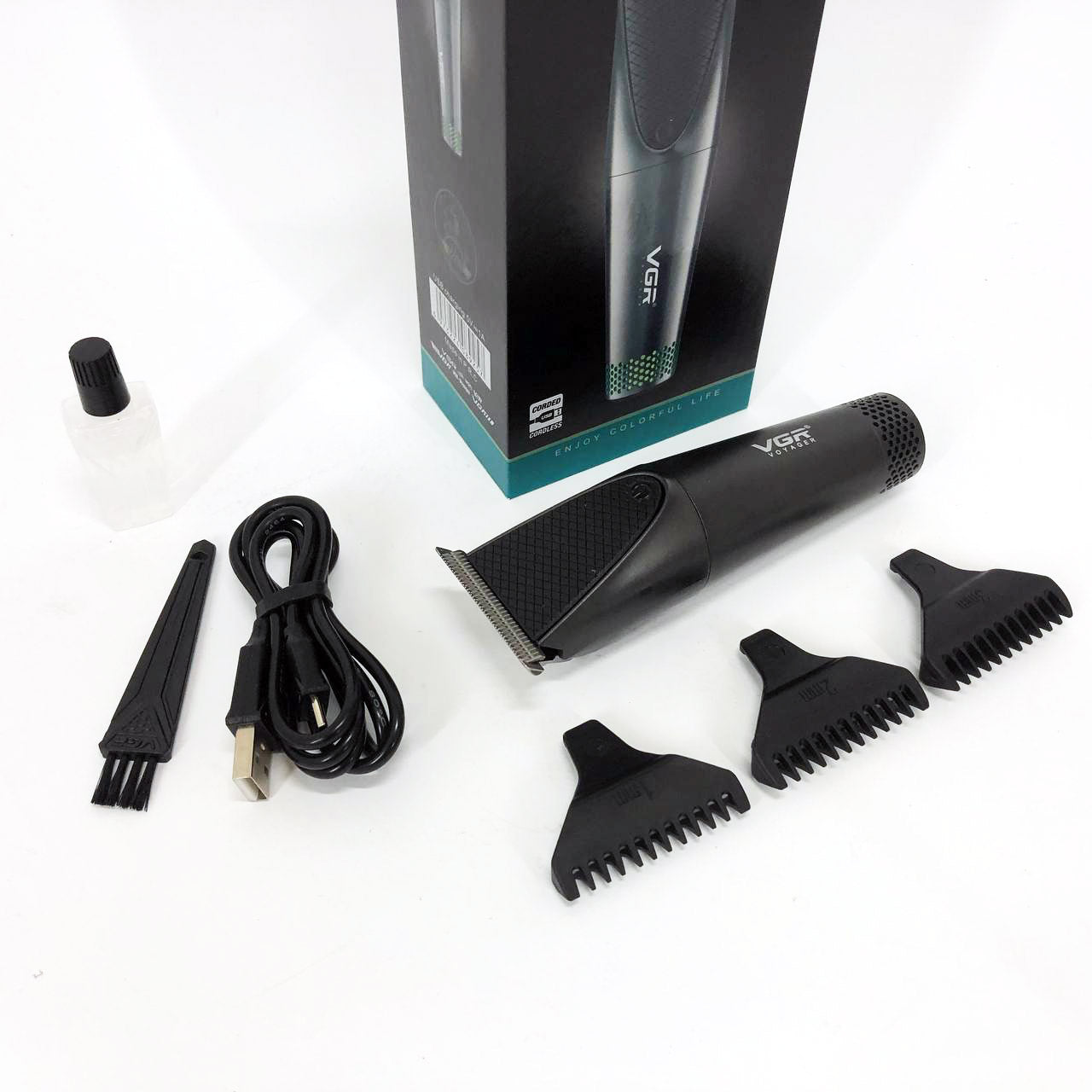 Машинка для стрижки VGR V-925, Профессиональная беспроводная машинка для стрижки волос, усов, бороды