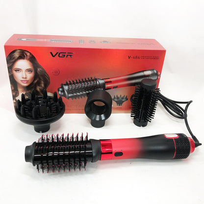 Фен-щітка стайлер VGR V-484 4 в 1. Колір: червоний