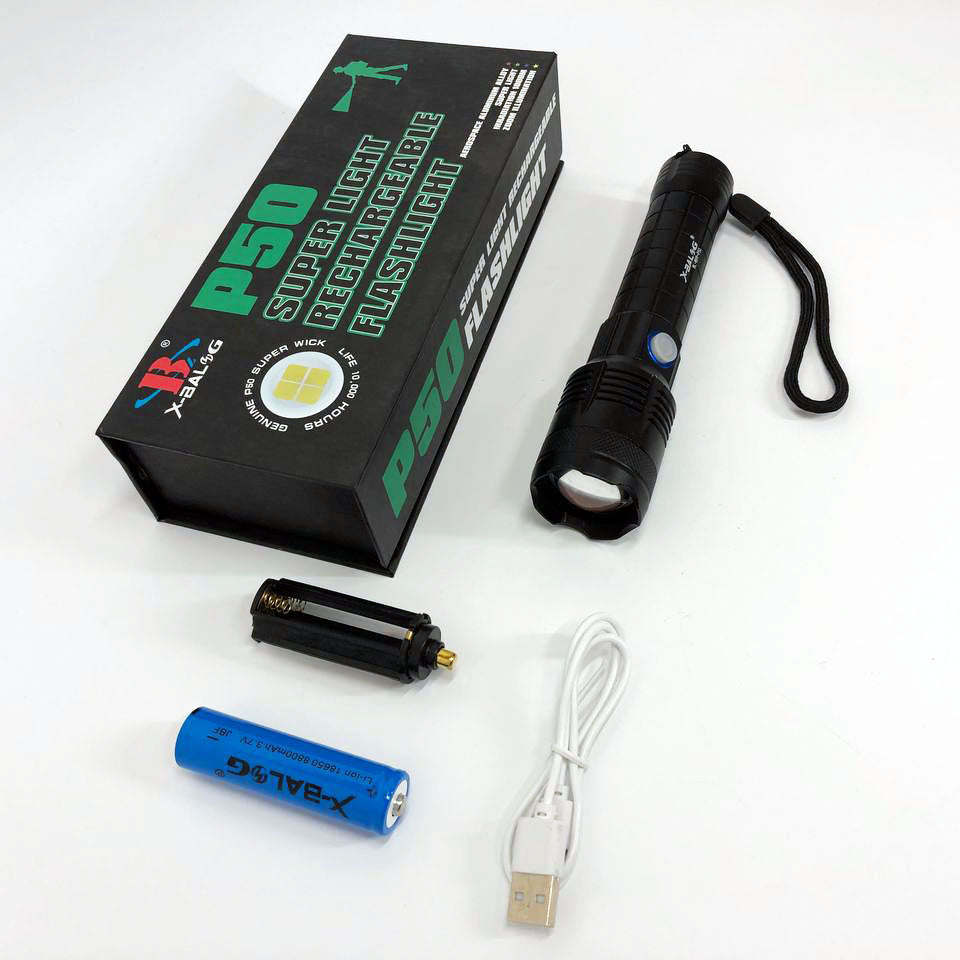 Фонарик ручной Bailong X-Balog BL-B99-P50, фонарь ручной тактический, водонепроницаемый фонарь