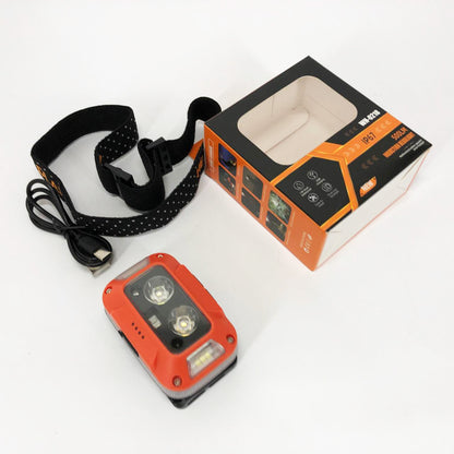 Фонарь налобный WH-0218-XPG(white+yellow)+SMD(red), Налобный фонарь для туризма рыбалки и охоты