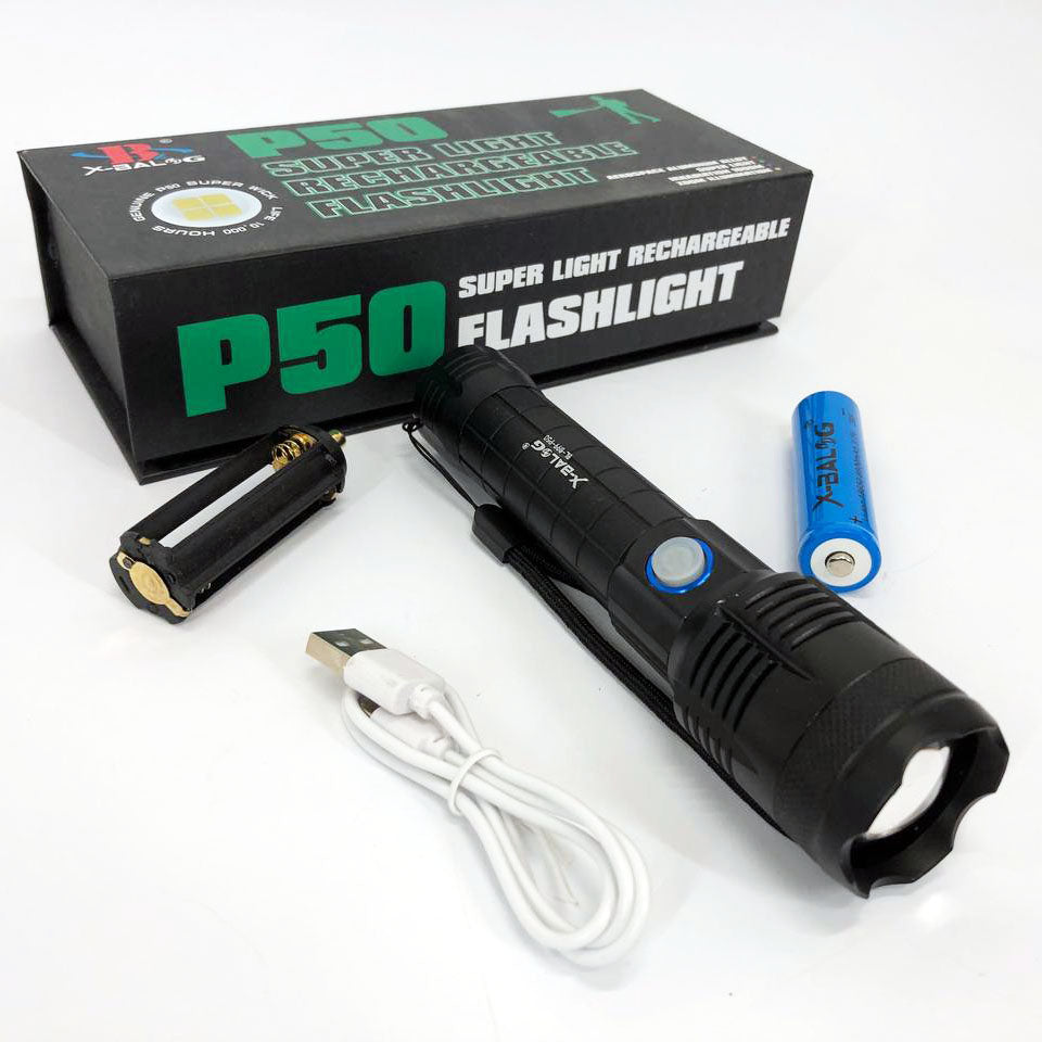 Фонарик ручной Bailong X-Balog BL-B99-P50, фонарь ручной тактический, водонепроницаемый фонарь