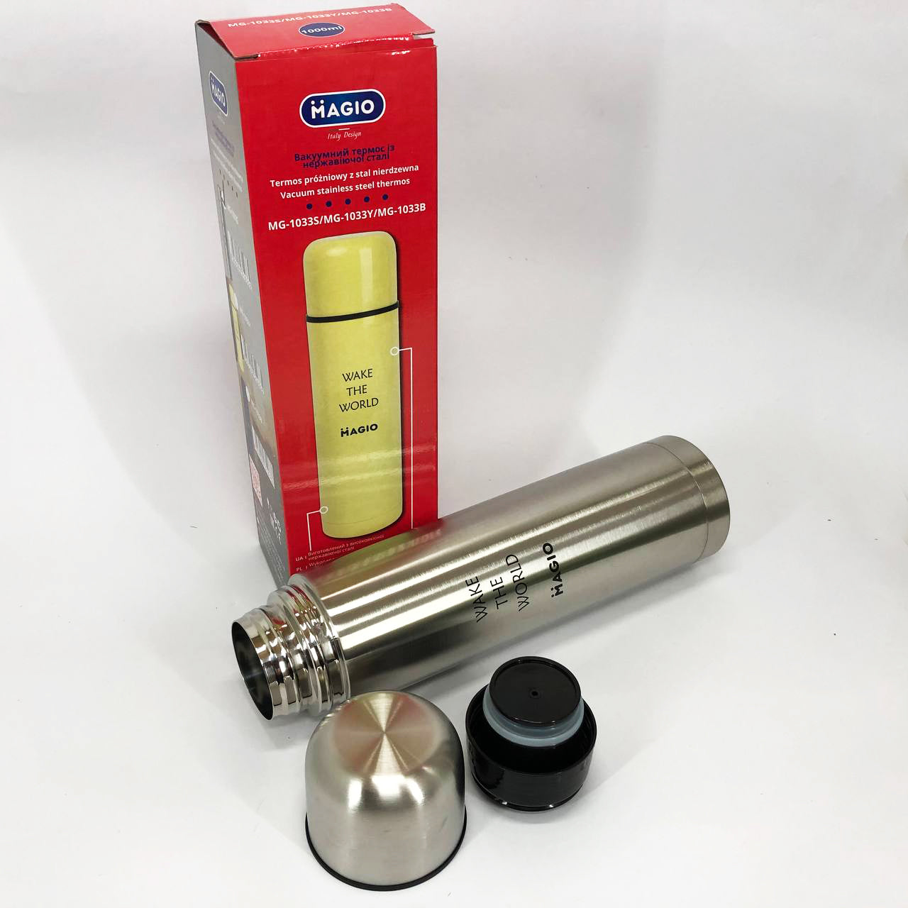 Термос из нержавеющей стали 1 л MAGIO MG-1033S, Термокружка для детей, Термос для питьевой вод