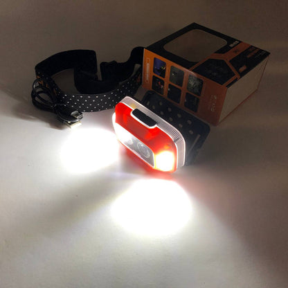 Фонарь налобный WH-0218-XPG(white+yellow)+SMD(red), Налобный фонарь для туризма рыбалки и охоты