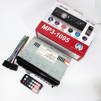 Автомагнитола MP3 1095/7336 BT ISO со съемной панелью 1DIN 4х50Вт, Автомобильная магнитола стерео звук