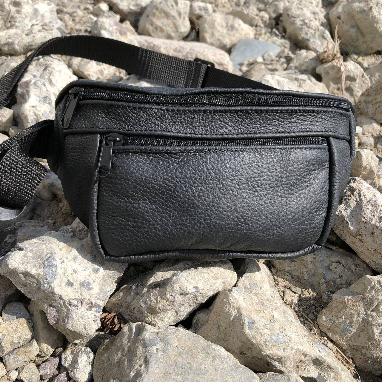 Мужская бананка из натуральной кожи, Бананка для мужчин, Бананка напоясная сумка, бананка вместительная