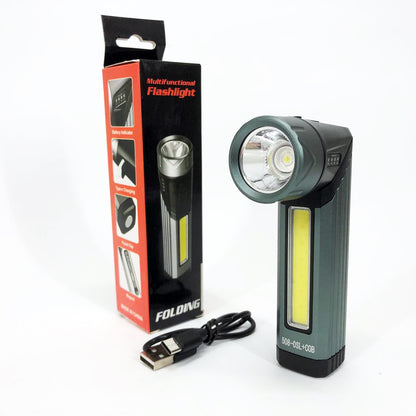 Фонарь карманный поворотный Police 508-OSL+COB, встроенным аккумулятором, магнитом и 7 режимами