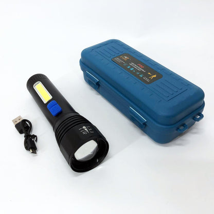 Фонарь ручной аккумуляторный CB-C11-P50-COB, Фонарик светодиодный ручной аккумуляторный портативный