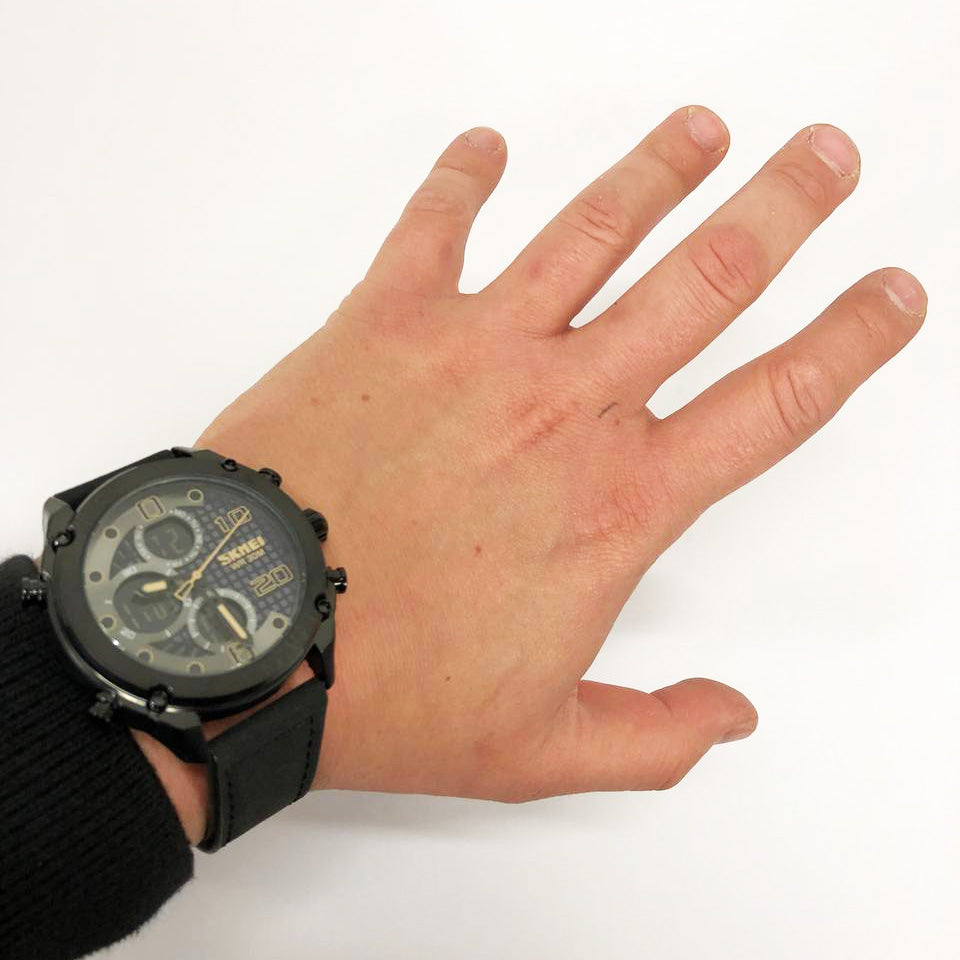 Часы наручные мужские SKMEI 1975LBKBK, оригинальные мужские часы, часы кварцевые мужские