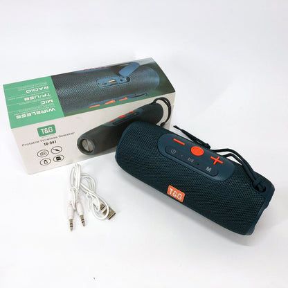 Портативная Bluetooth колонка TG341 со шнурком, Беспроводная колонка портативная мощная. Цвет: синий