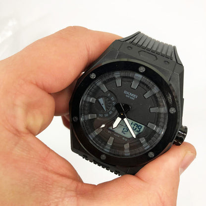 Часы наручные мужские SKMEI 2103BKWT, армейские часы противоударные, часы для мужчины