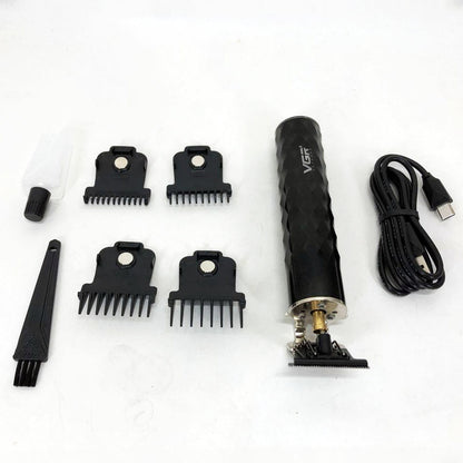 Машинка для стрижки с триммером VGR V-170 для волос, усов и бороды, беспроводная со сменными насадками