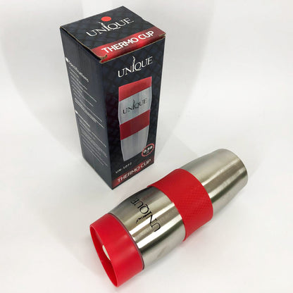 Термокружка UNIQUE UN-1072 0.38 л, Термос из нержавейки металлический, Термосы для фитнеса. Цвет: красный