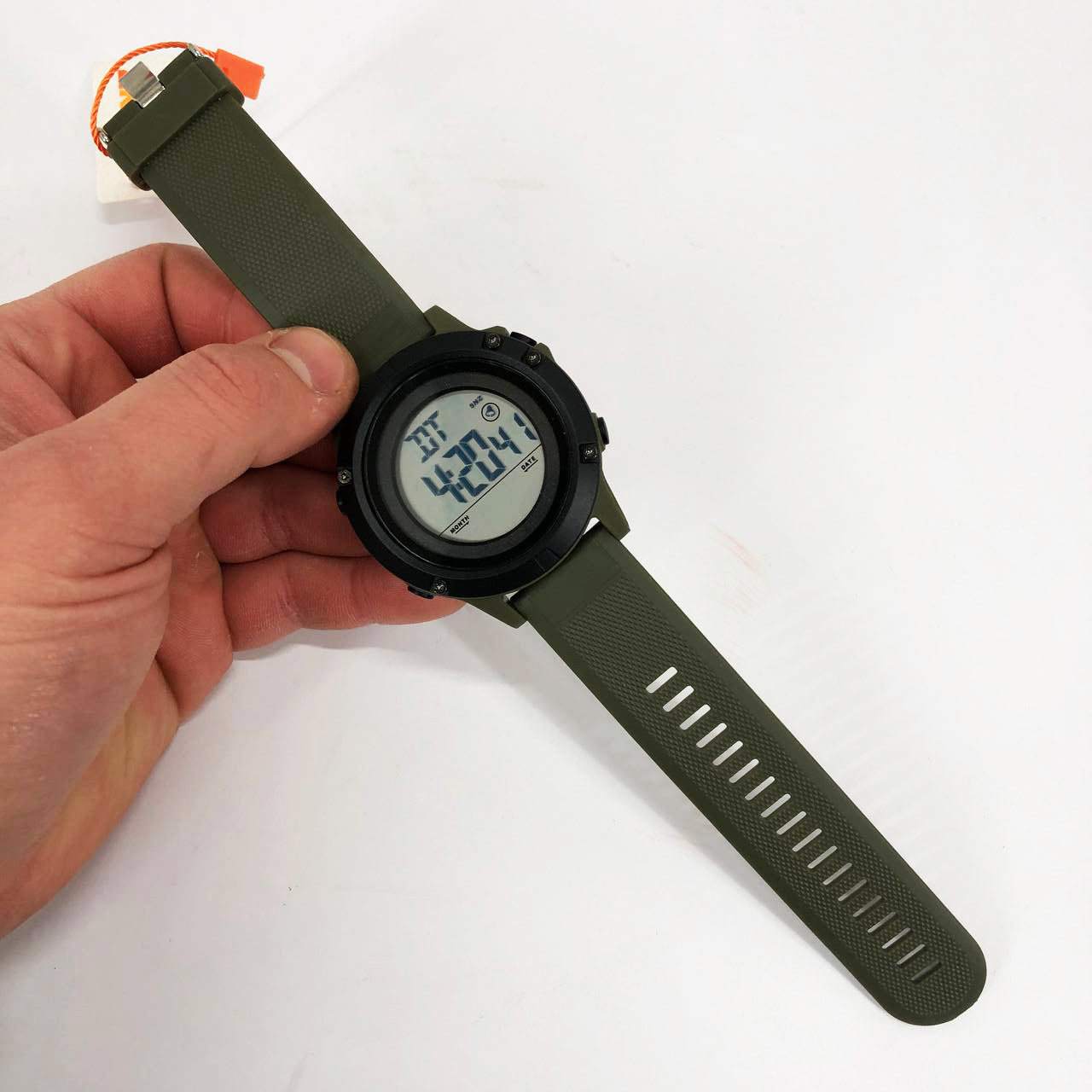 Часы наручные мужские SKMEI 1508AGWT ARMY GREEN-WHITE, Водонепроницаемые мужские часы. Цвет: зеленый