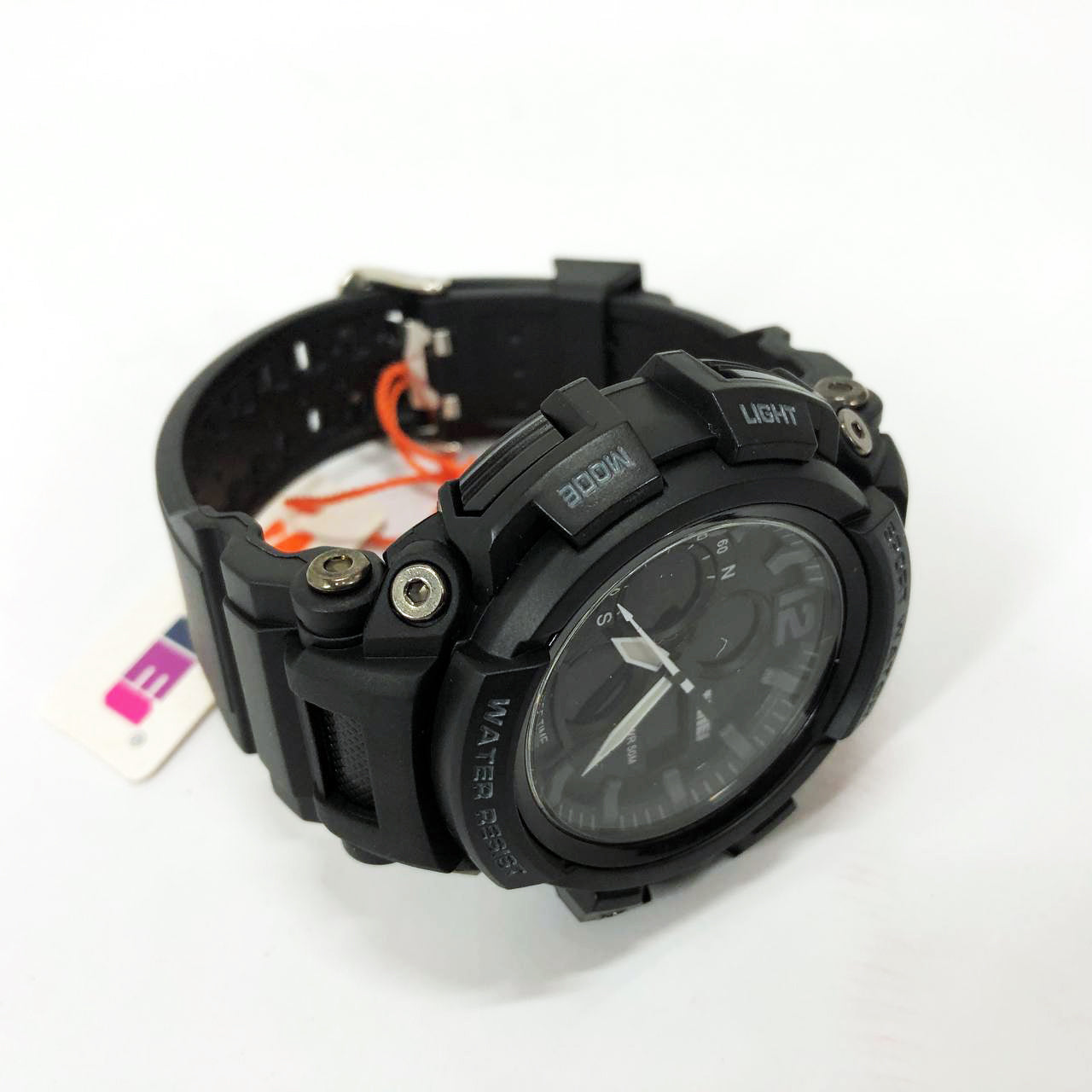 Часы наручные мужские SKMEI 1343BK BLACK, часы тактические противоударные. Цвет: черный