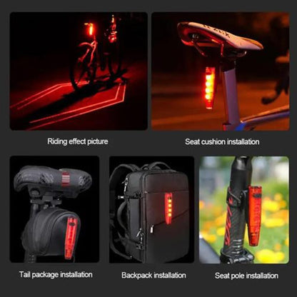 Велофонарь LEADBIKE LD77-LS-4 LED с лазерной разметкой, Фонарь аккумуляторный светодиодный велосипедный